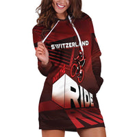 Personalized Switzerland Cycling Hoodie Dress Sporty Style - Wonder Print Shop