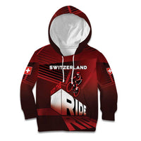 Personalized Switzerland Cycling Kid Hoodie Sporty Style - Wonder Print Shop