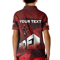 Personalized Switzerland Cycling Kid Polo Shirt Sporty Style - Wonder Print Shop