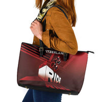 Switzerland Cycling Leather Tote Bag Sporty Style - Wonder Print Shop