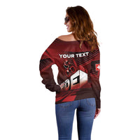 Personalized Switzerland Cycling Off Shoulder Sweater Sporty Style - Wonder Print Shop