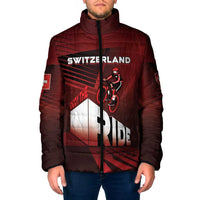 Personalized Switzerland Cycling Padded Jacket Sporty Style - Wonder Print Shop