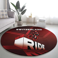 Switzerland Cycling Round Carpet Sporty Style - Wonder Print Shop