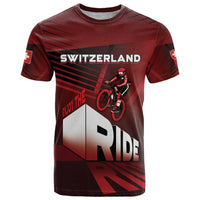 Personalized Switzerland Cycling T Shirt Sporty Style - Wonder Print Shop