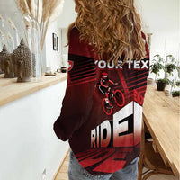 Personalized Switzerland Cycling Women Casual Shirt Sporty Style - Wonder Print Shop