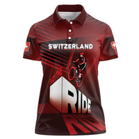 Personalized Switzerland Cycling Women Polo Shirt Sporty Style - Wonder Print Shop