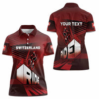 Personalized Switzerland Cycling Women Polo Shirt Sporty Style - Wonder Print Shop