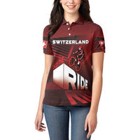 Personalized Switzerland Cycling Women Polo Shirt Sporty Style - Wonder Print Shop