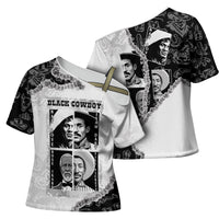 Black Cowboy Cross Shoulder Shirt African American Black History Unique Style