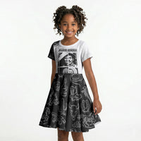 Black Cowboy Kid Short Sleeve Dress African American Black History Unique Style