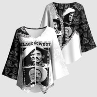 Black Cowboy Kimono Sleeve Blouse African American Black History Unique Style