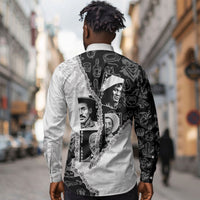 Black Cowboy Long Sleeve Button Shirt African American Black History Unique Style