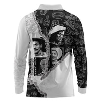 Black Cowboy Long Sleeve Polo Shirt African American Black History Unique Style