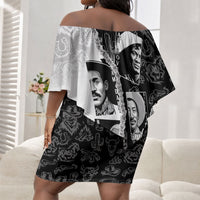 Black Cowboy Off Shoulder Short Dress African American Black History Unique Style