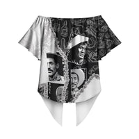 Black Cowboy Off Shoulder Wrap Waist Top African American Black History Unique Style