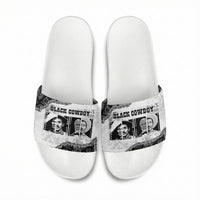 Black Cowboy Slide Sandals African American Black History Unique Style