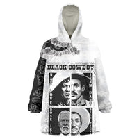 Black Cowboy Wearable Blanket Hoodie African American Black History Unique Style