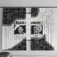 Black Cowboy Window Curtain African American Black History Unique Style