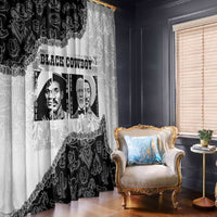 Black Cowboy Window Curtain African American Black History Unique Style