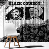 Black Cowboy Window Curtain African American Black History Unique Style