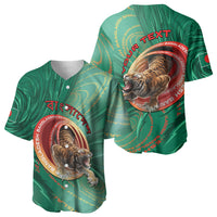 Personalized Bangladesh Baseball Jersey Royal Bengal Tiger Spiral Pattern