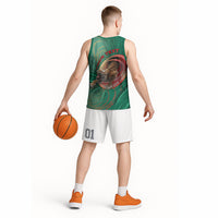 Personalized Bangladesh Basketball Jersey Royal Bengal Tiger Spiral Pattern