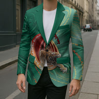 Personalized Bangladesh Blazer Royal Bengal Tiger Spiral Pattern