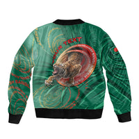 Personalized Bangladesh Bomber Jacket Royal Bengal Tiger Spiral Pattern