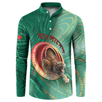 Personalized Bangladesh Button Sweatshirt Royal Bengal Tiger Spiral Pattern
