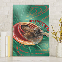 Bangladesh Canvas Wall Art Royal Bengal Tiger Spiral Pattern