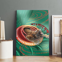 Bangladesh Canvas Wall Art Royal Bengal Tiger Spiral Pattern
