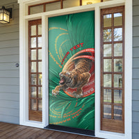 Personalized Bangladesh Door Cover Royal Bengal Tiger Spiral Pattern