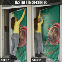 Personalized Bangladesh Door Cover Royal Bengal Tiger Spiral Pattern