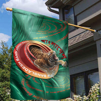 Bangladesh Garden Flag Royal Bengal Tiger Spiral Pattern