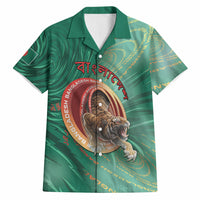Personalized Bangladesh Hawaiian Shirt Royal Bengal Tiger Spiral Pattern