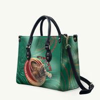 Bangladesh Leather Bag Royal Bengal Tiger Spiral Pattern