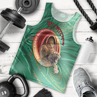 Personalized Bangladesh Men Tank Top Royal Bengal Tiger Spiral Pattern