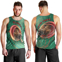 Personalized Bangladesh Men Tank Top Royal Bengal Tiger Spiral Pattern