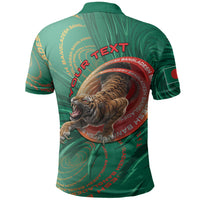 Personalized Bangladesh Polo Shirt Royal Bengal Tiger Spiral Pattern