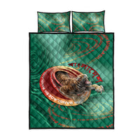 Bangladesh Quilt Bed Set Royal Bengal Tiger Spiral Pattern