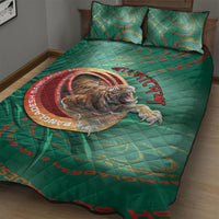 Bangladesh Quilt Bed Set Royal Bengal Tiger Spiral Pattern