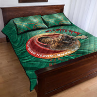Bangladesh Quilt Bed Set Royal Bengal Tiger Spiral Pattern