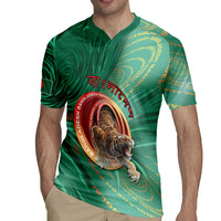 Personalized Bangladesh Rugby Jersey Royal Bengal Tiger Spiral Pattern