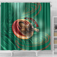 Bangladesh Shower Curtain Royal Bengal Tiger Spiral Pattern