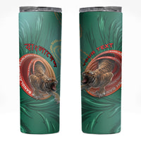 Personalized Bangladesh Skinny Tumbler Royal Bengal Tiger Spiral Pattern