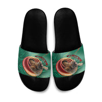Bangladesh Slide Sandals Royal Bengal Tiger Spiral Pattern