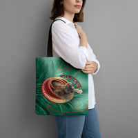 Bangladesh Tote Bag Royal Bengal Tiger Spiral Pattern
