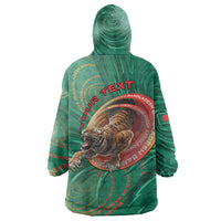 Personalized Bangladesh Wearable Blanket Hoodie Royal Bengal Tiger Spiral Pattern