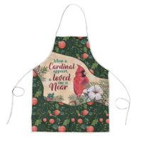 Memorial Cardinal Christmas Apron When A Cardinal Appears Loved One Is Near - Wonder Print Shop