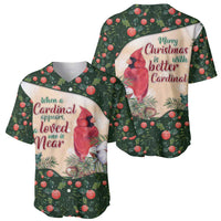 Memorial Cardinal Christmas Baseball Jersey When A Cardinal Appears Loved One Is Near - Wonder Print Shop